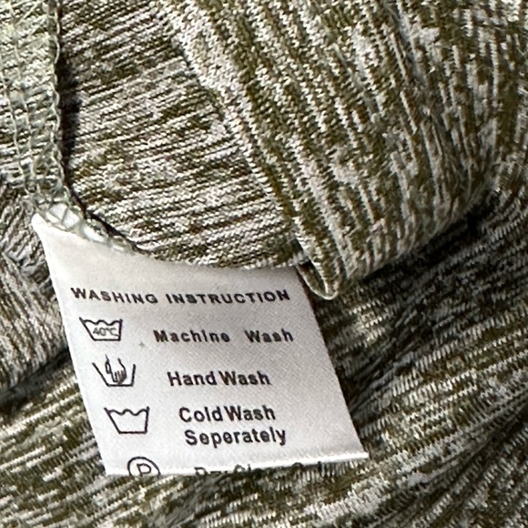 Men’s MYANM Vogue Brand Large Henley Short Sleeve T-Shirt Top Tee Green Stretch - Picture 6 of 7